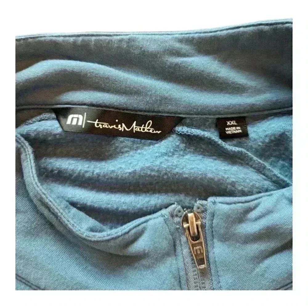 Travis Mathew Golf Quarter Zip Pullover, Blue, Mens XXL - Picture 4 of 12